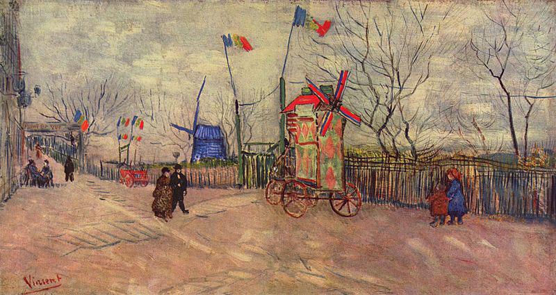 Vincent Van Gogh Strabenszene auf dem Montmartre oil painting picture